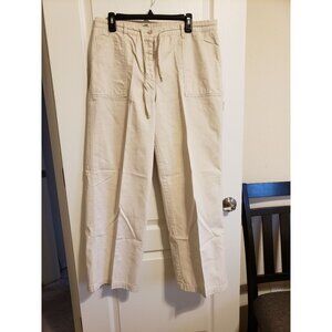 Jones New York Sports 100% cotton, khaki color straight leg pants, size 14